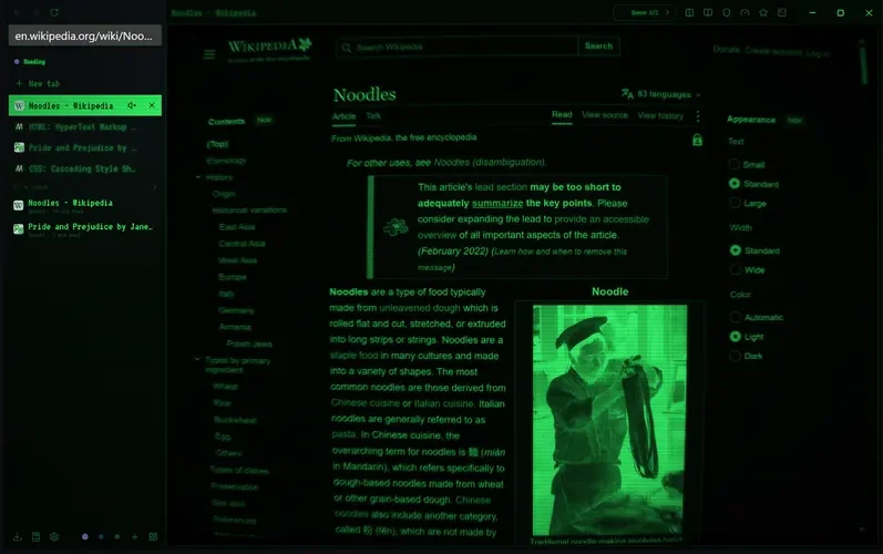 Phosphor: green text on a black terminal screen